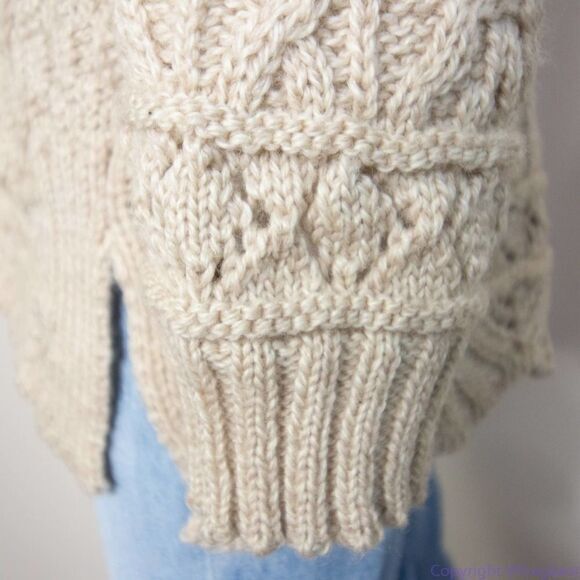 Inis Craft 100% merino wool fisherman cardigan sweater, women's‎ size S - Picture 10 of 16